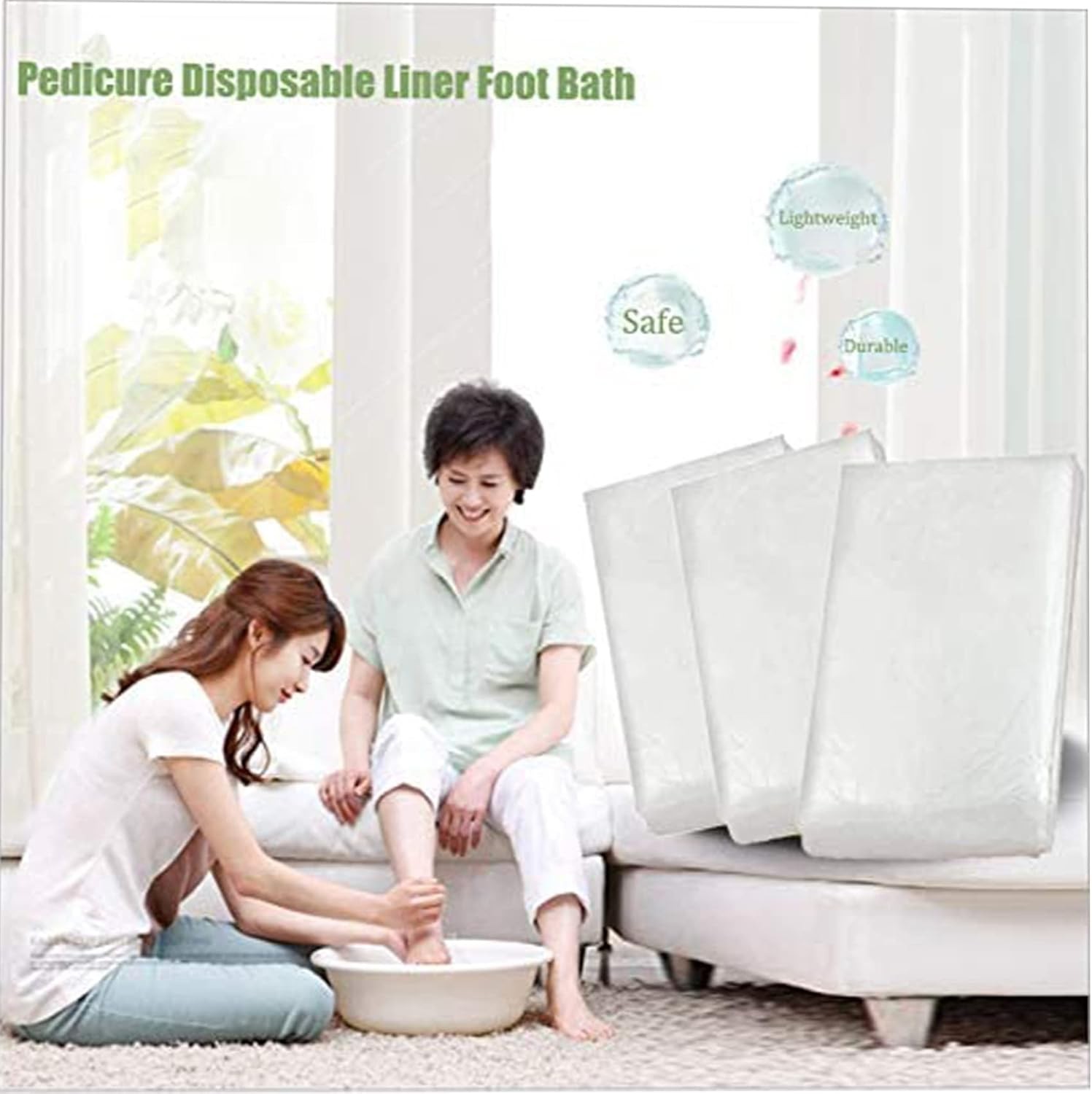 100 pcs Foot Basin Liners for Ionic Detox Foot Tub, Disposable Large Foot Tub