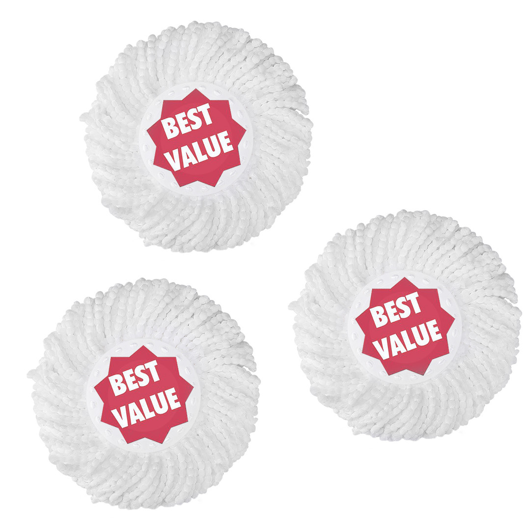3x Replacement Microfiber Mop Head Easy Clean Wring Refill For O-Cedar Spin Mop