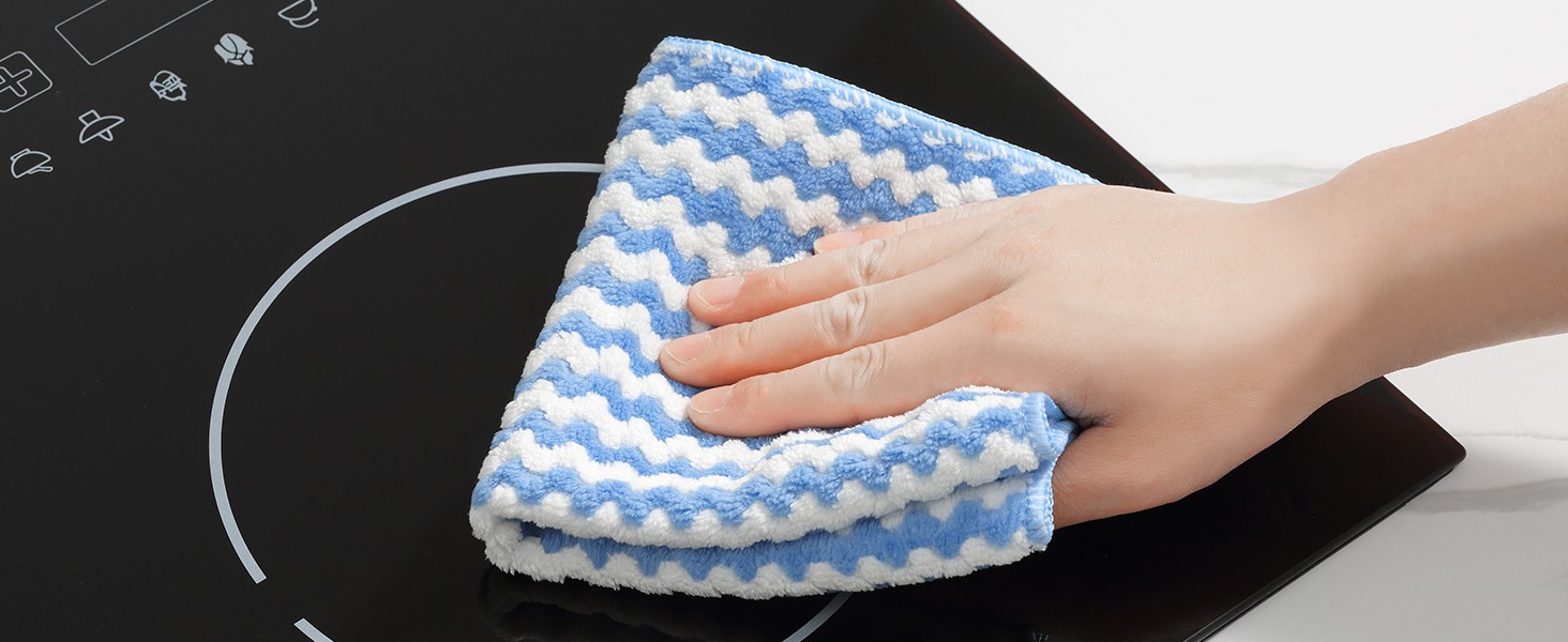 Microfiber Cleaning Cloth, Kitchen Towels, Absorbent Streak Free Lint Cleaning