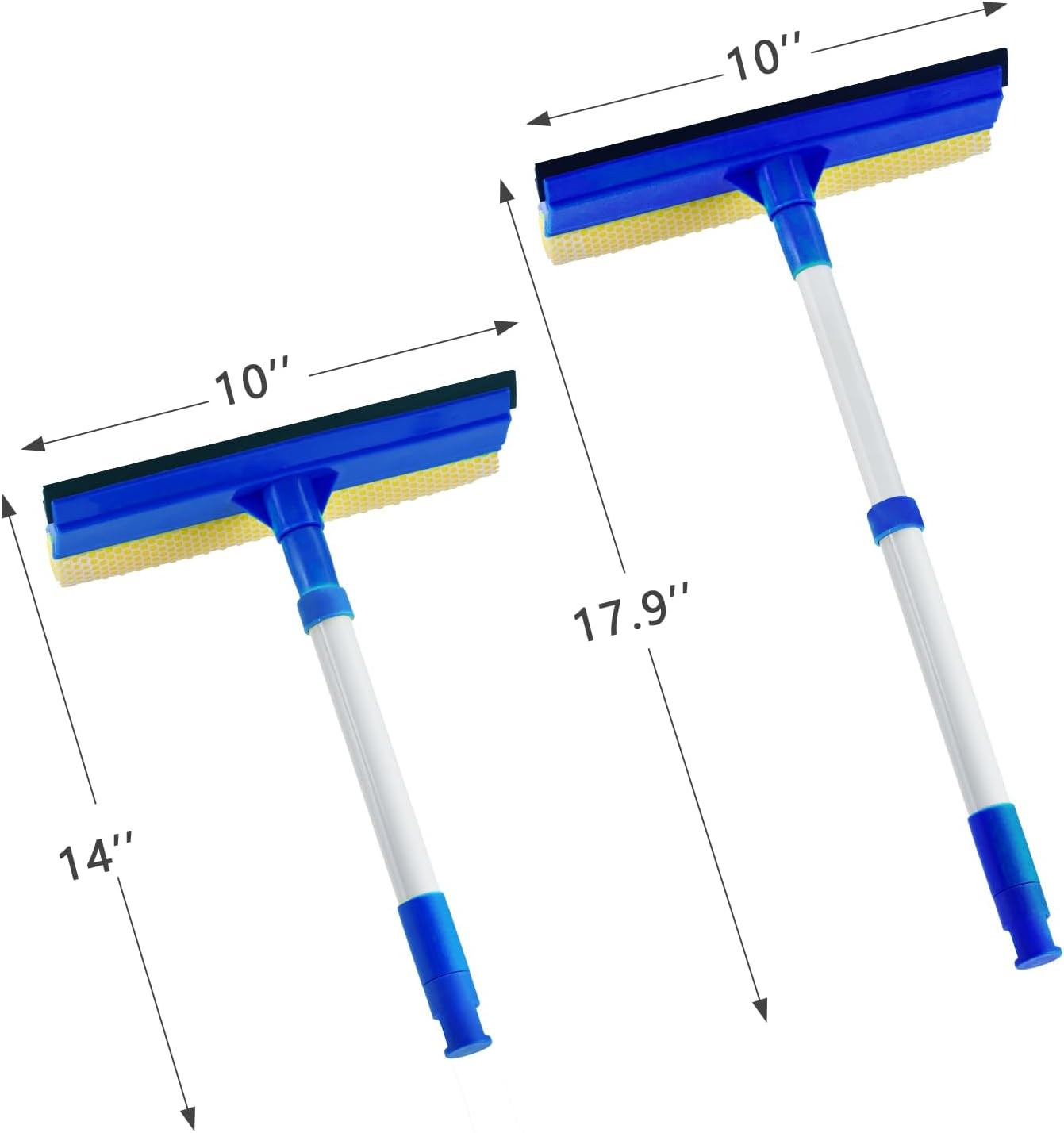 15.9″ Window Squeegee for Car,2 in 1 Squeegee Window Cleaner with Long Stainless