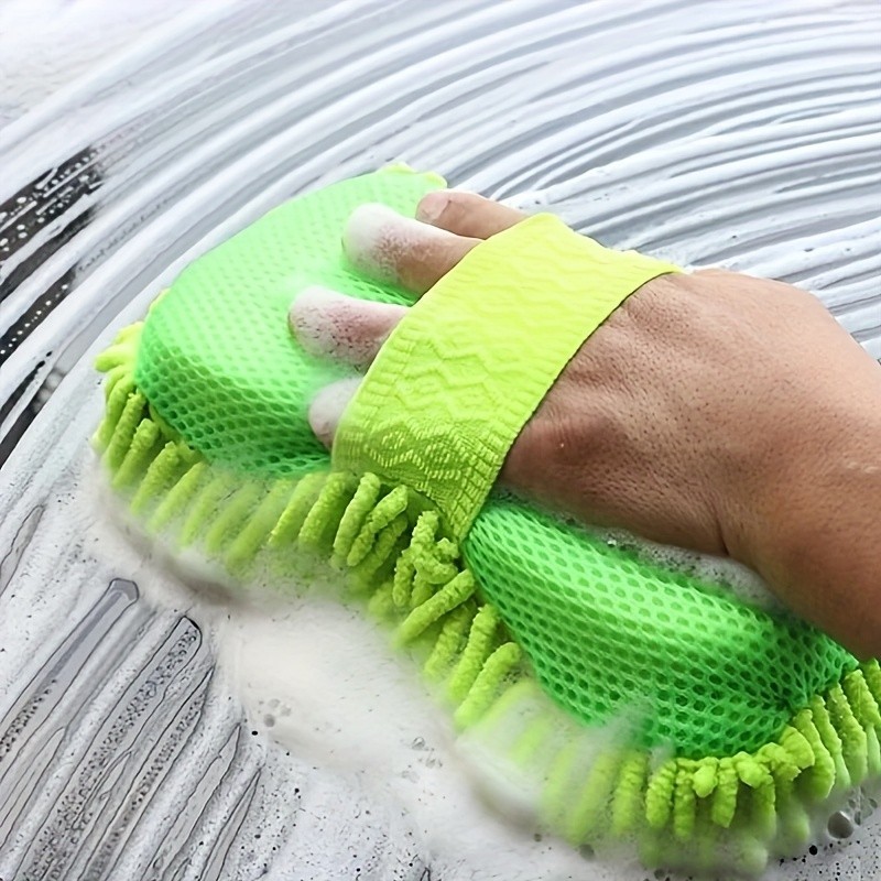 Chenille Car Wash Sponge – Easy-Grip for Vehicle Cleaning & Detailing