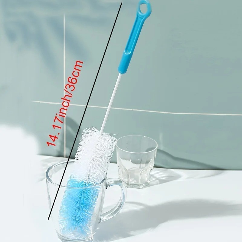 Long Handle Cup Brush,Kitchen Glass Bottle Cleaning Brush,Milk Bottle Tea Cup