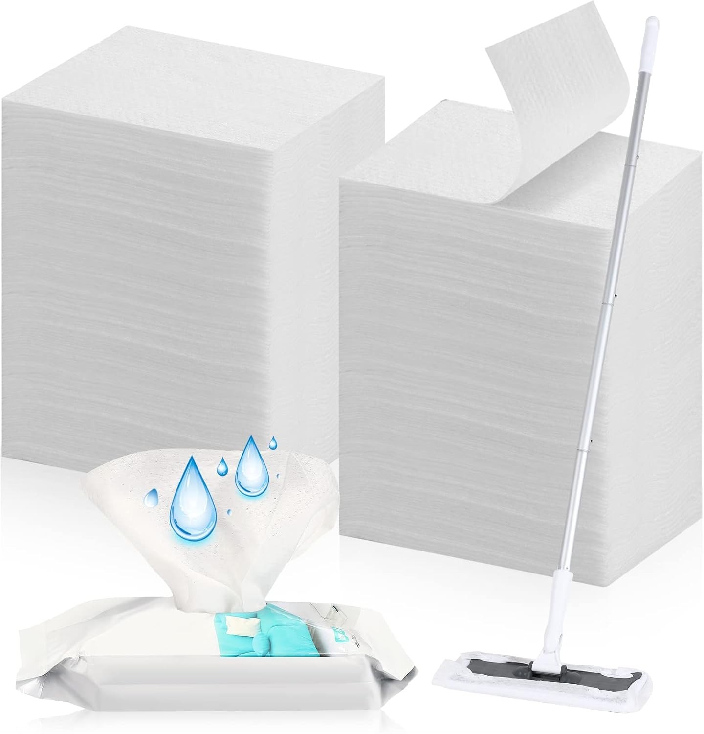 240 Disposable Wet Mopping Cloths for Efficient Floor Cleaning – 11.81 x 7.87