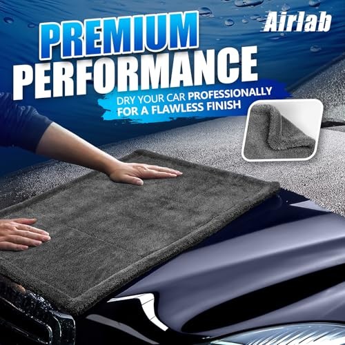 Car Drying Towel Microfiber 24 X 16 Inch, Pack of 1, Dark Grey, 1200 Gsm