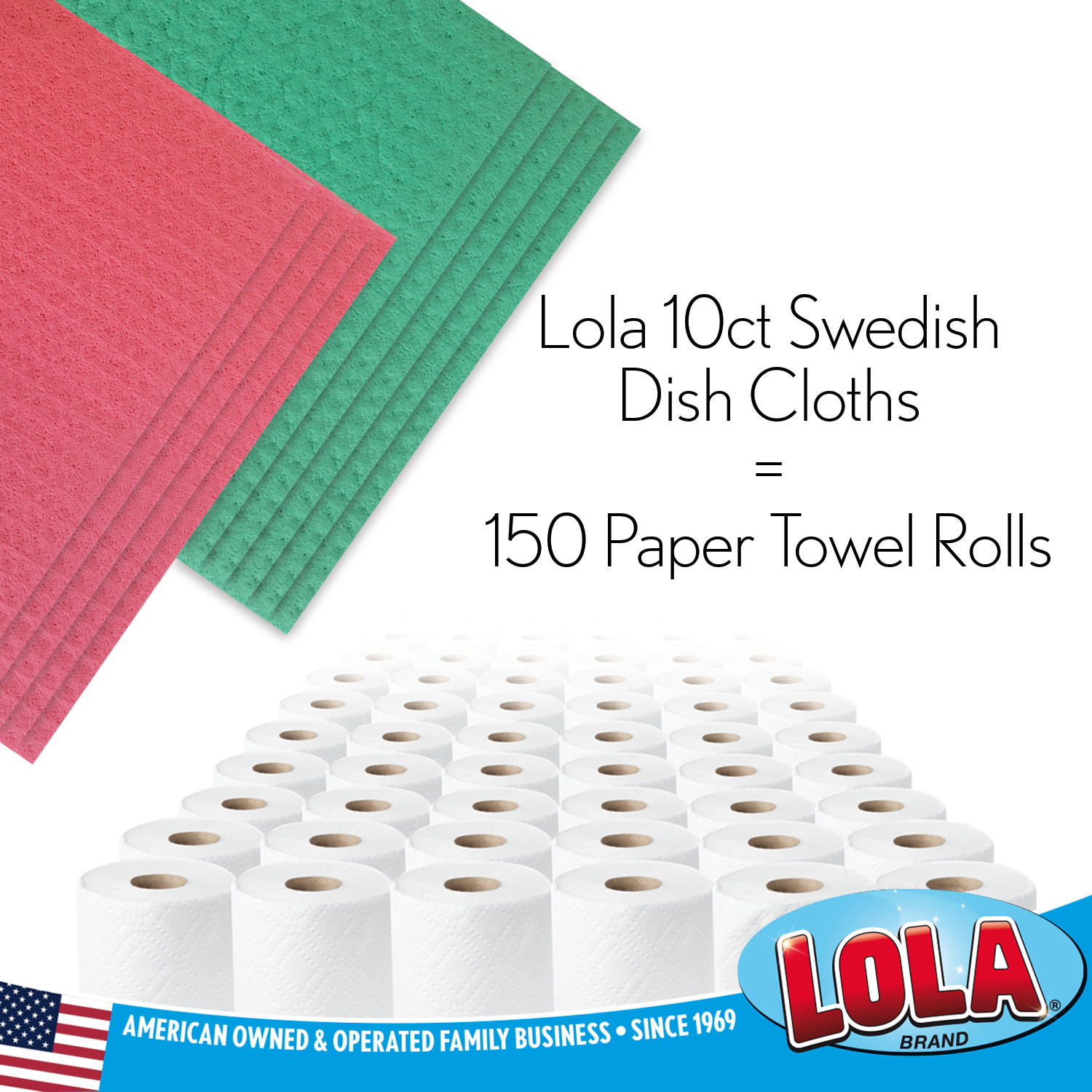 Swedish Dishcloths 2 Pk – Sustainable Paper Towels Reusable Dishes Kitchen LOLA