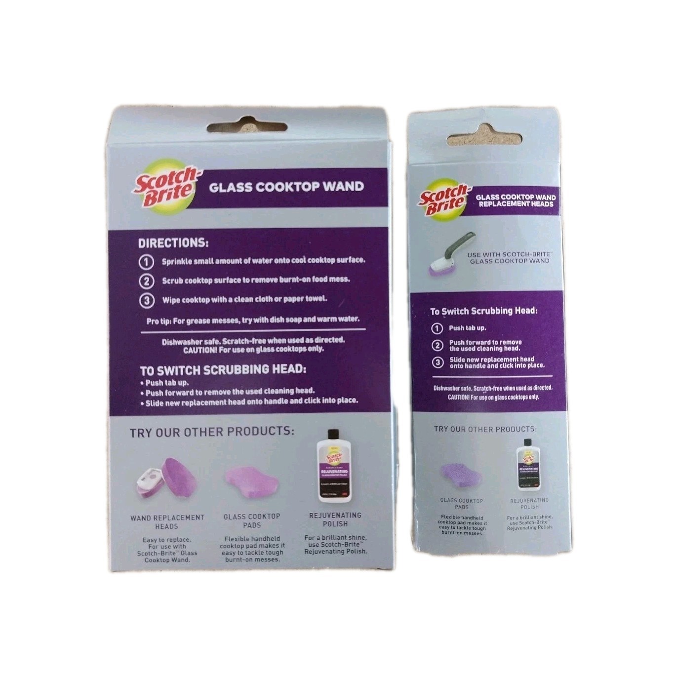 Scotch-Brite Scratch free Glass Cooktop wand with replacement heads.