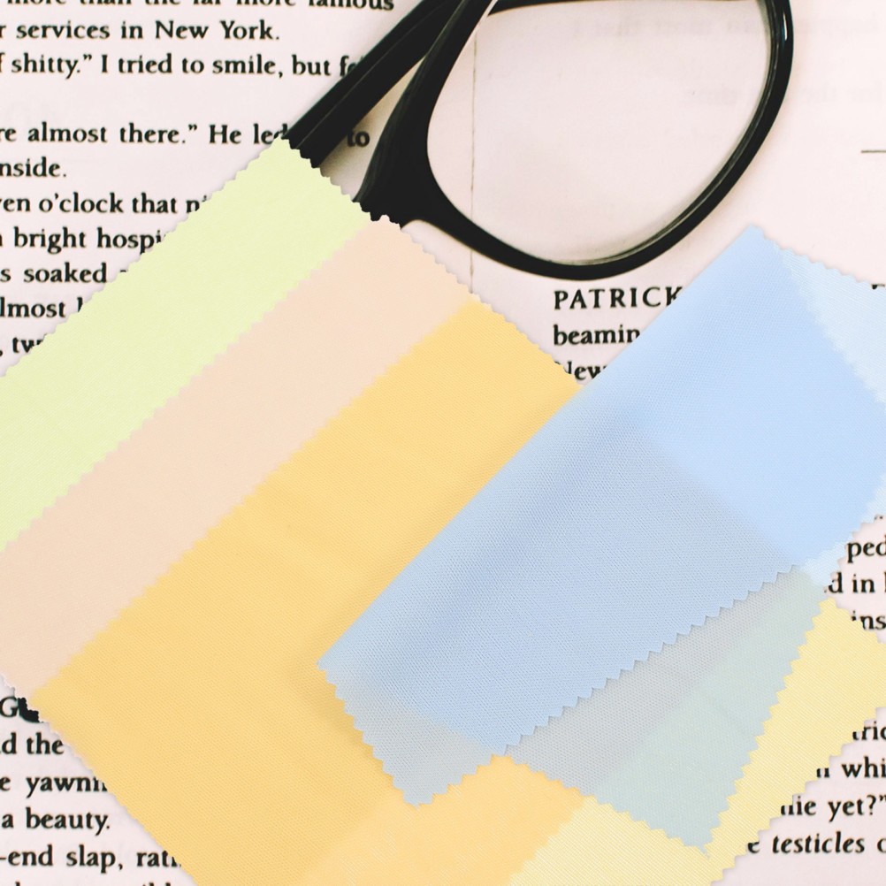 100Pcs Reusable Fiber Cleaning Cloths for Eyeglasses Assorted Color Lightweight
