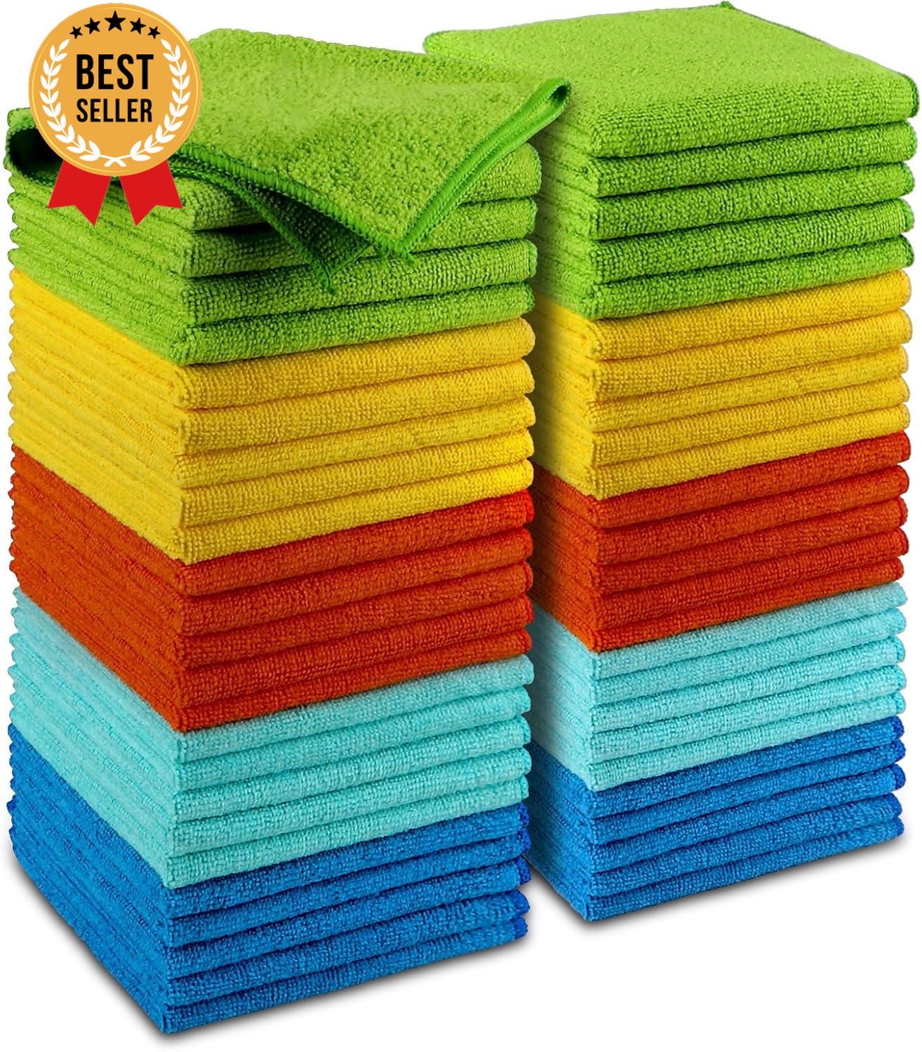 Microfiber Cleaning Cloth, 50PK, Microfiber Towels for Cars, Premium Wash Cloths