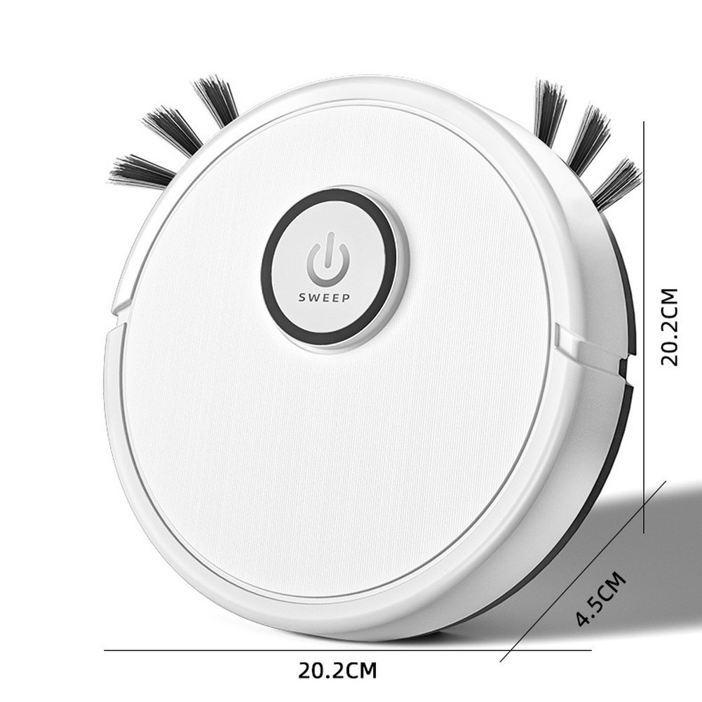 Robot Vacuum Cleaner 20x20x4.5cm 3 in 1 Function Sweep Mop Suction Low Noise