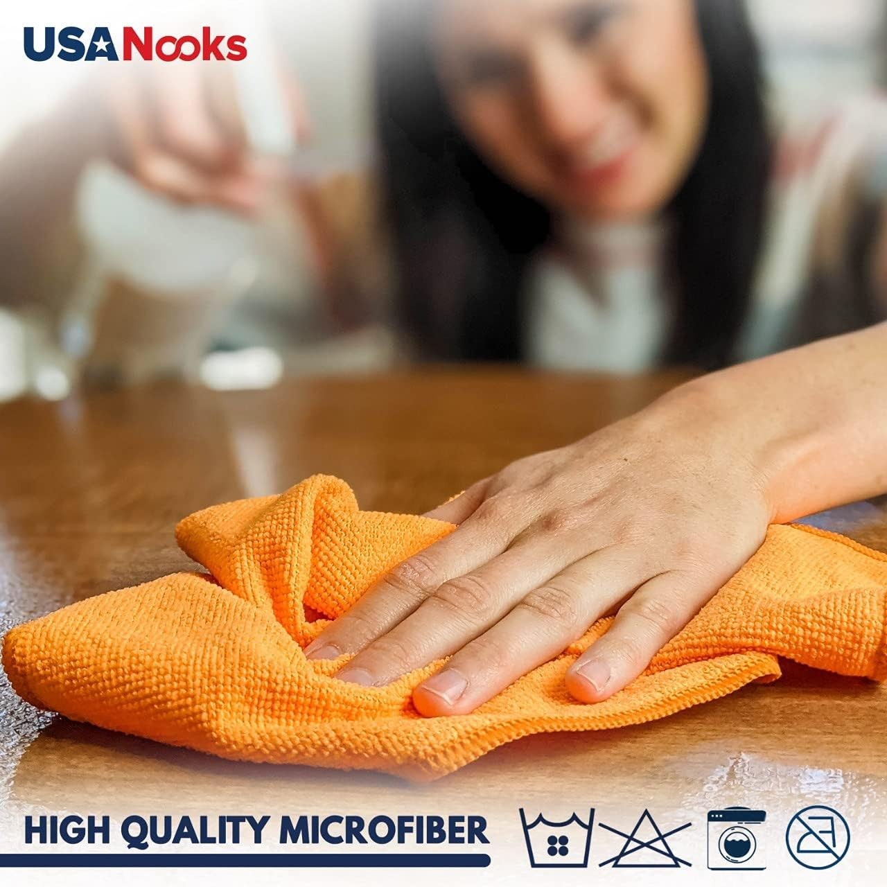 Microfiber Cleaning Cloth – 8 Pcs 12″x11″ – High Performance – 1200 Washes,