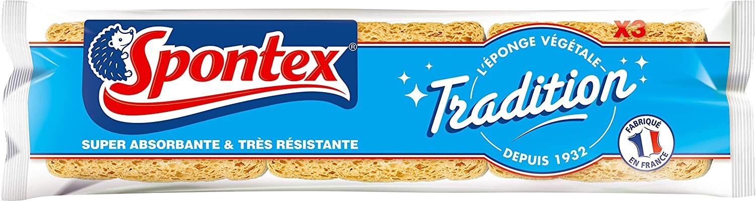 Spontex Sponges Tradition Super Absorbent Vegetable Cellulose 1Pack / 3ea x 12P