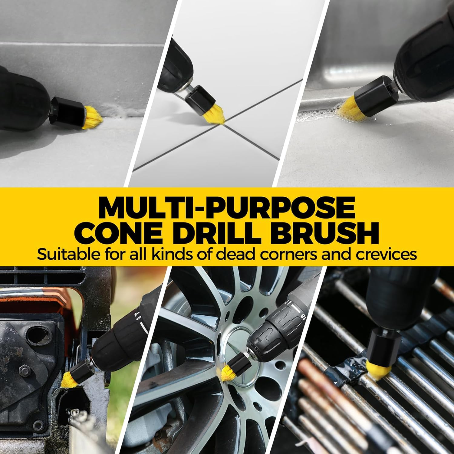 30Pack Drill Brush Attachments Set,Scrub Pads & Sponge, Power Scrubber Brush wit
