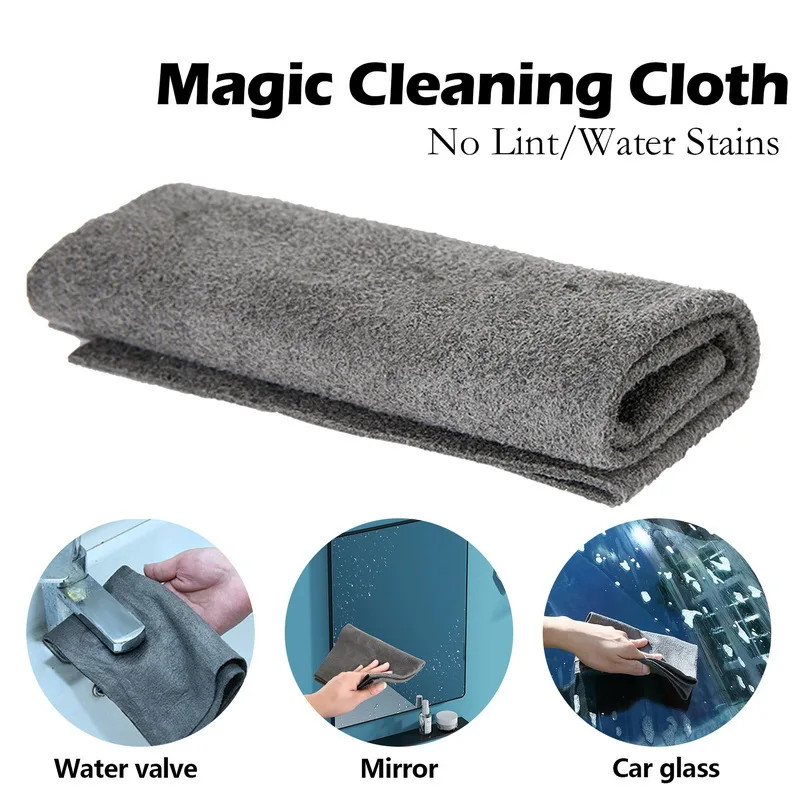 New Thickened Magic Cleaning Cloth Microfiber Glass Clean Towel Reusable Washabl