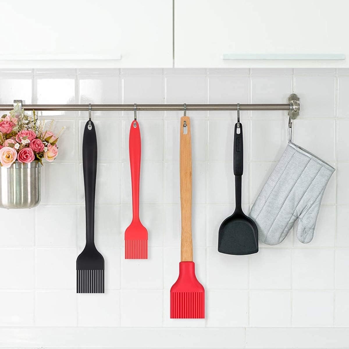 Silicone Pastry Basting Brush – 2Pcs 10 + 8 in Heat Resistant