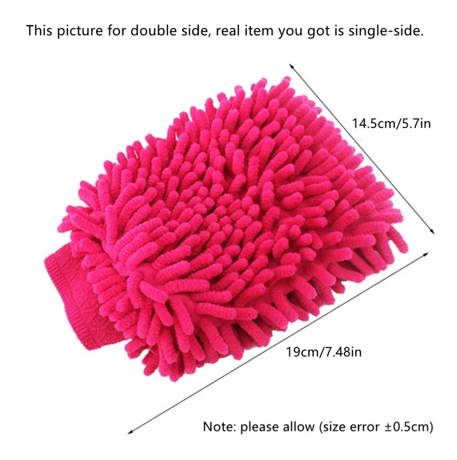 5 pcs Microfiber Car Wash Gloves Scratch-Free Absorbent Cleaning Mitts
