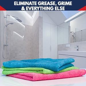 Microfiber Cleaning Cloth – 8 Pcs 12″x11″ – High Performance – 1200 Washes,