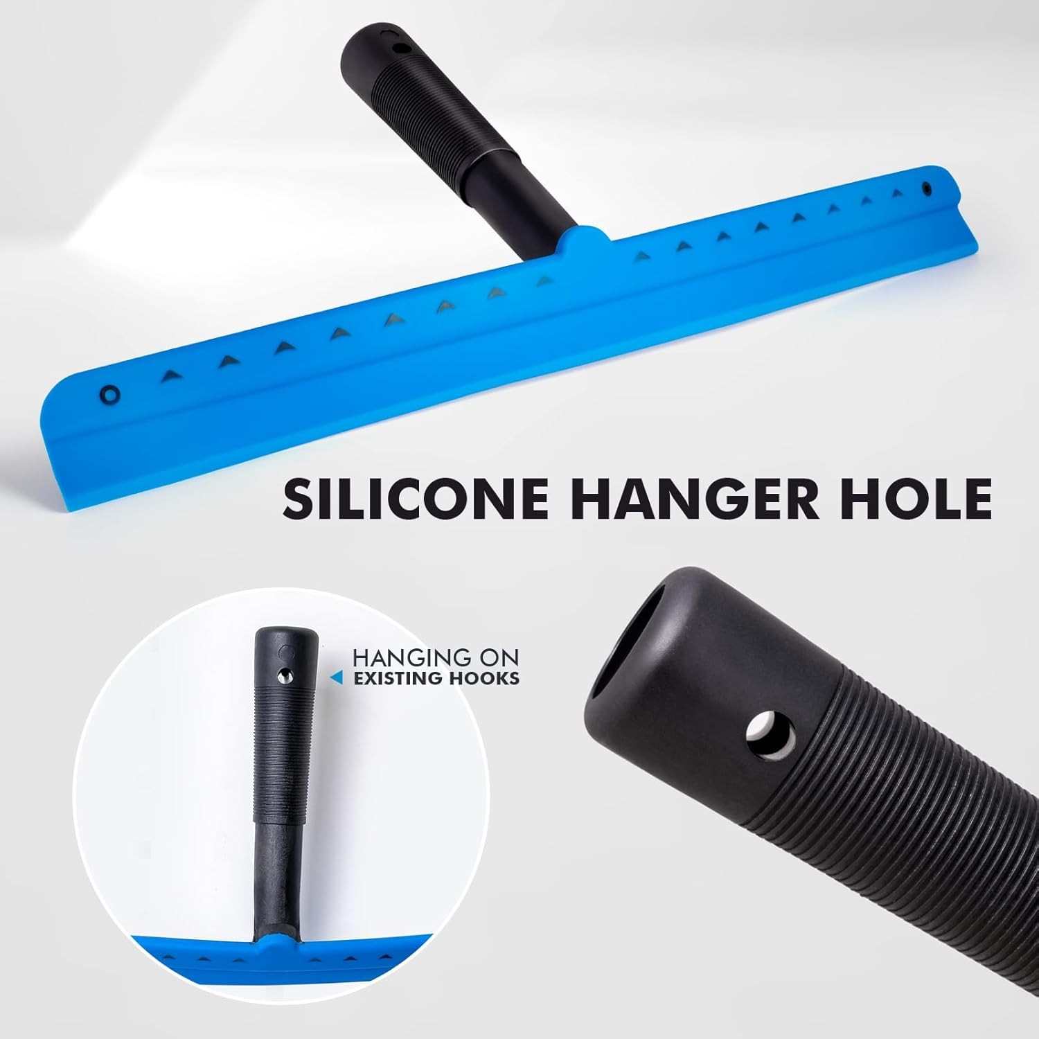 15 inch Blue Windshield Squeegees, All-Purpose Streak-Silicone Squeegee for