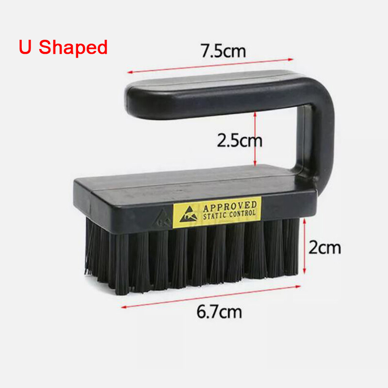 10 Kind Black Plastic Handle ESD Anti-Static Brush For PCB Repair Cleaning New