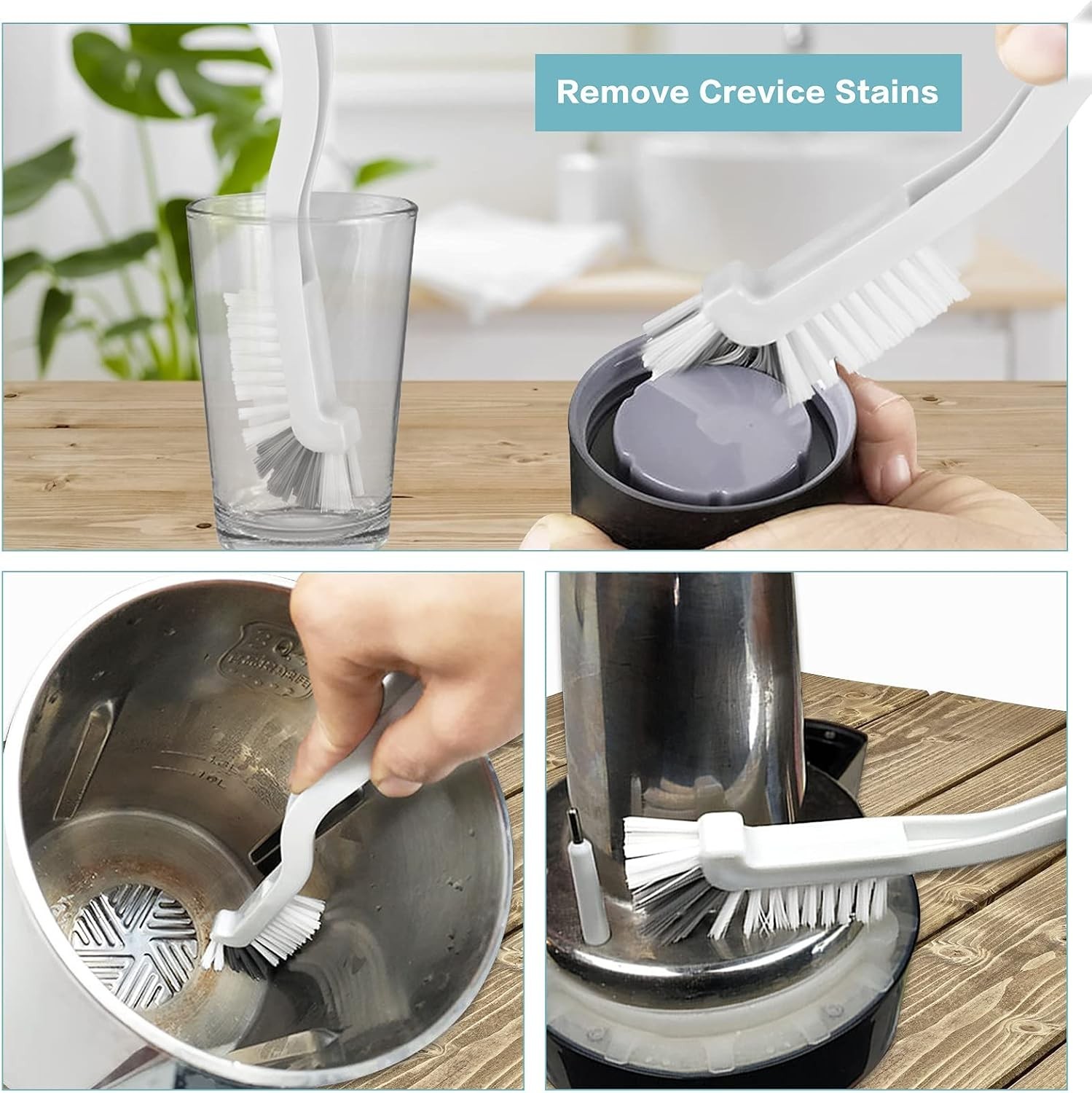 8 Pcs Dish Brush Bottle Bathroom Scrub Brushes Kitchen Cleaning Brush Right A…