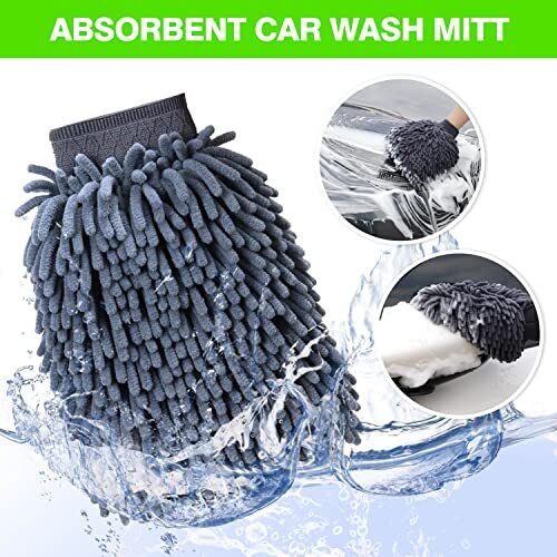 🚗 62” Car Wash Brush with Long Handle Car Wash Mop Mitt Chenille Car Cleaning