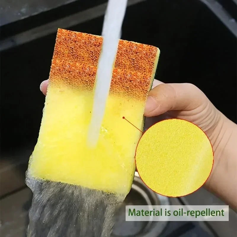 10pcs Cleaning Sponges Dish Scrubber Soft & Heavy Duty Microfiber Kitchen Sponge