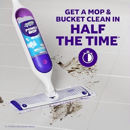 Swiffer PowerMop Mopping Kit for Floor Cleaning, Set Includes 1 Power Mop, 2