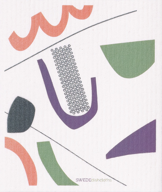 Swedish Dishcloth Set of 3 each Mixed Abstract, 1 of each design