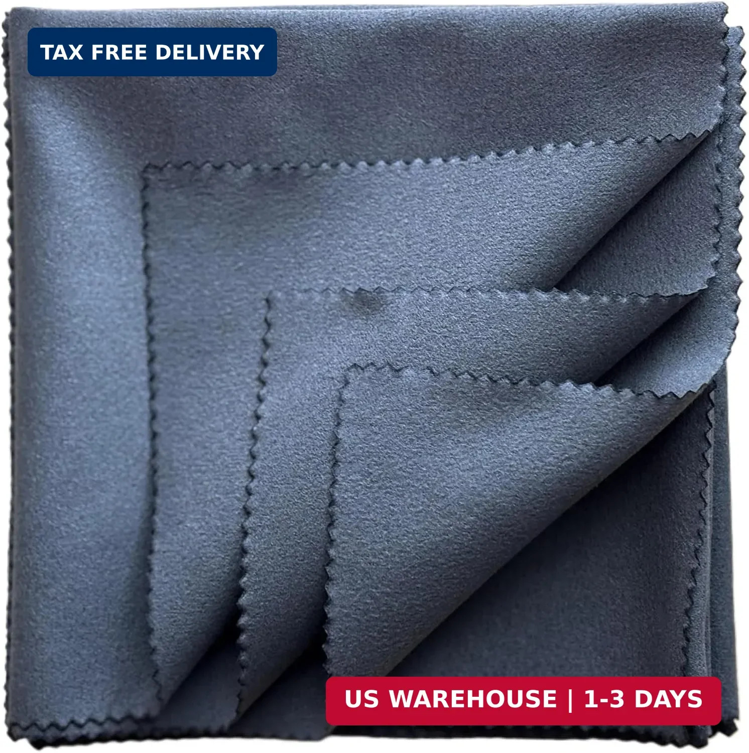 Silicone Gun Cleaning Cloth Set, 12 x 12 inch, 5-Pack, Gray, Lint-Free for Firea