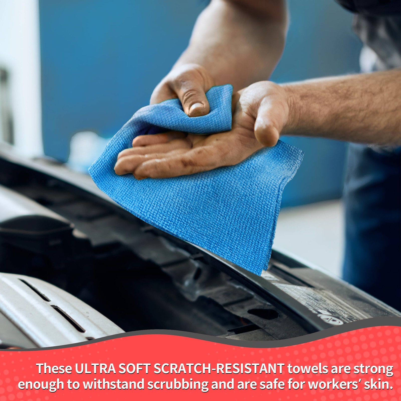 Shop Towels, 100 Pack Microfiber Towels for Cars, Microfiber Cleaning Cloths,…