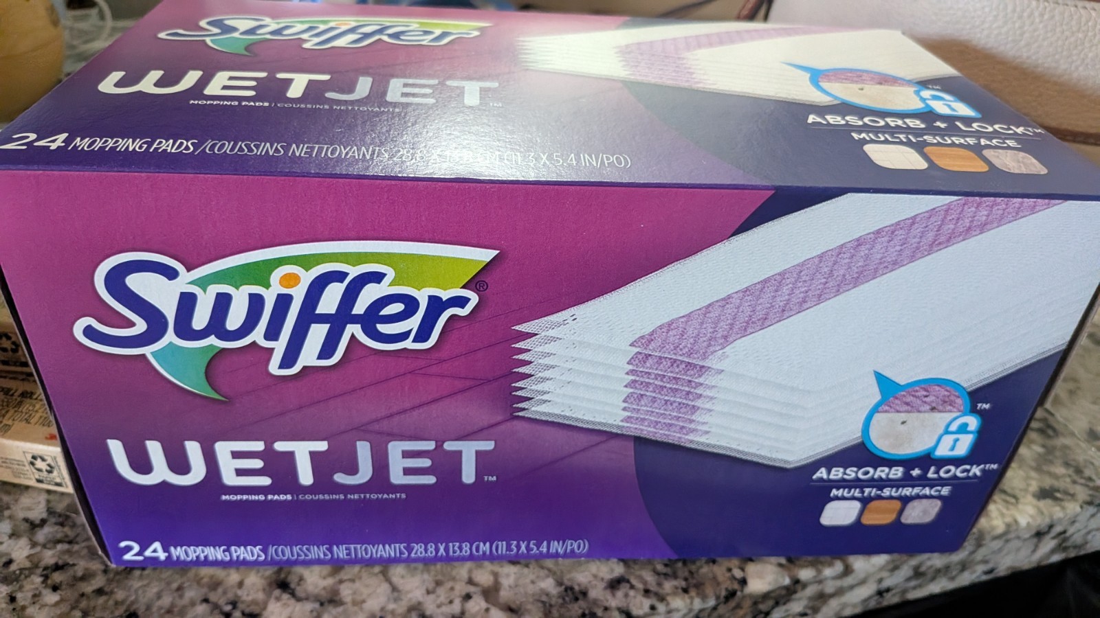 Swiffer WetJet Multi-Surface Floor Cleaner Pad Refill, 24 Count, Fresh Scent