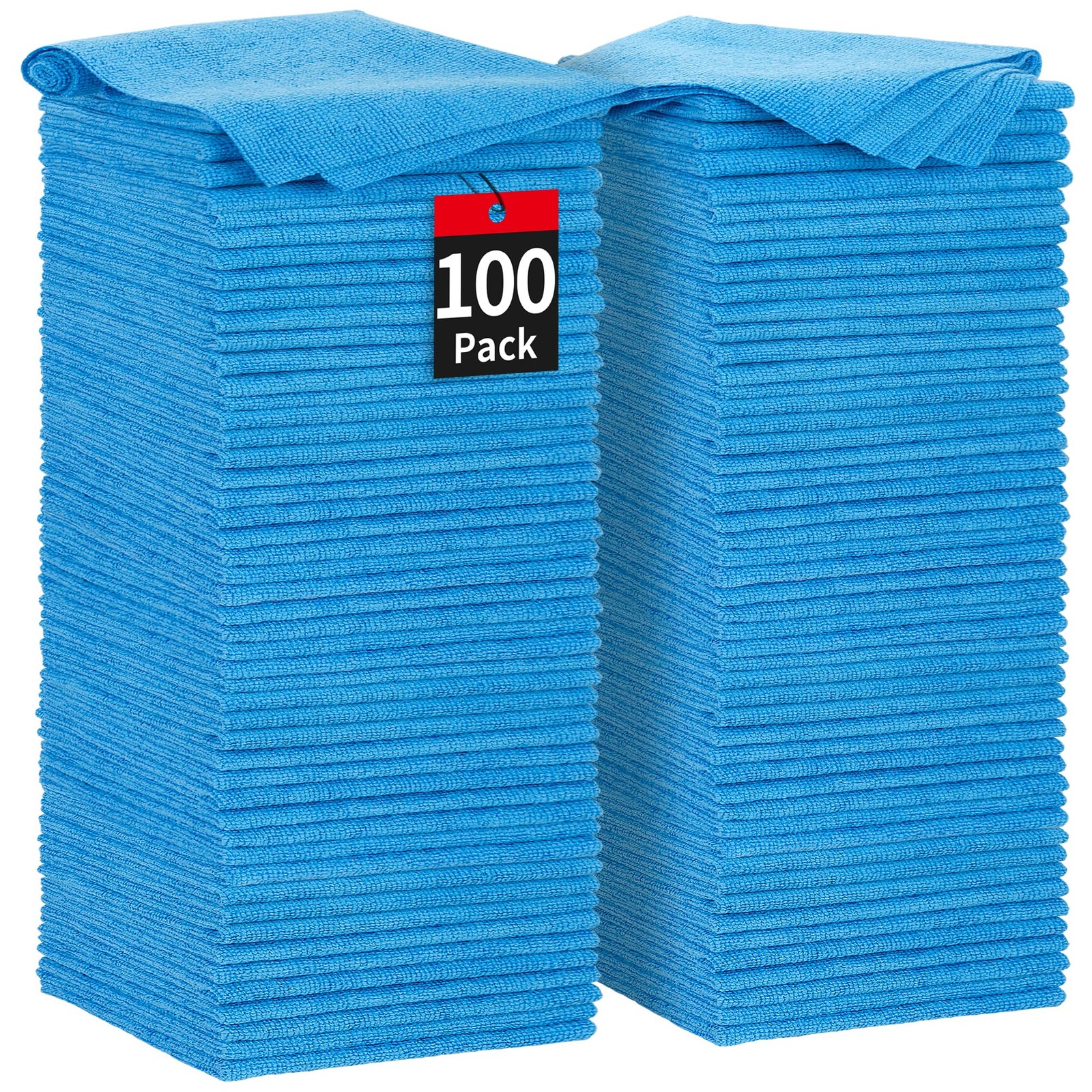 Shop Towels, 100 Pack Microfiber Towels for Cars, Microfiber Cleaning Cloths,…