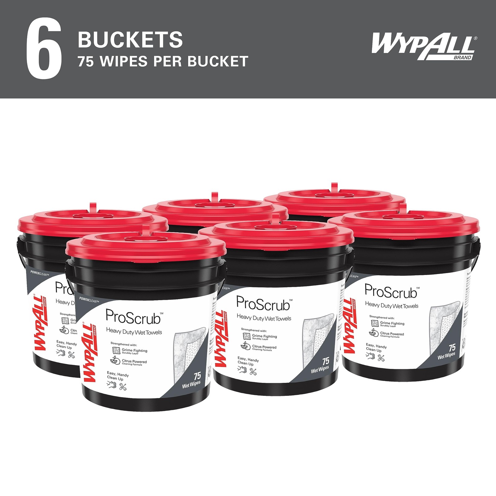 Wypall – KCC91371CT WypAll 91371CT Waterless Hand Wipes, Cloth, 9 x 12, 75 Count