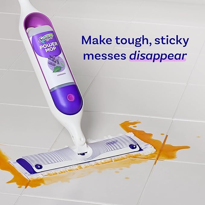 New Swiffer PowerMop Liquid Floor Cleaner Solution, Lavender, (25.3 oz, 2 Pack)