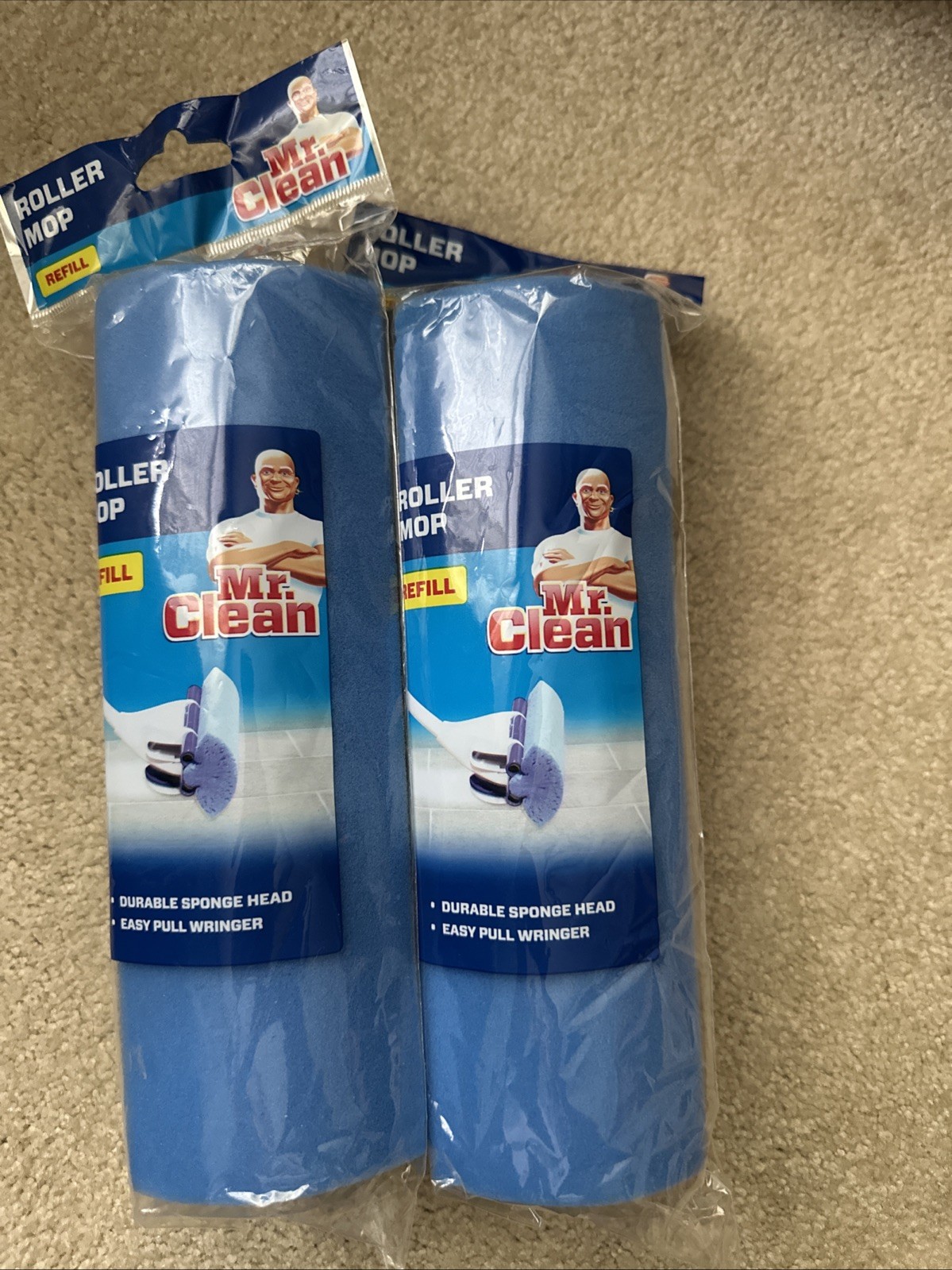 Mr. Clean ROLLER Mop Refill Durable Sponge Head Brand New Free Shipping