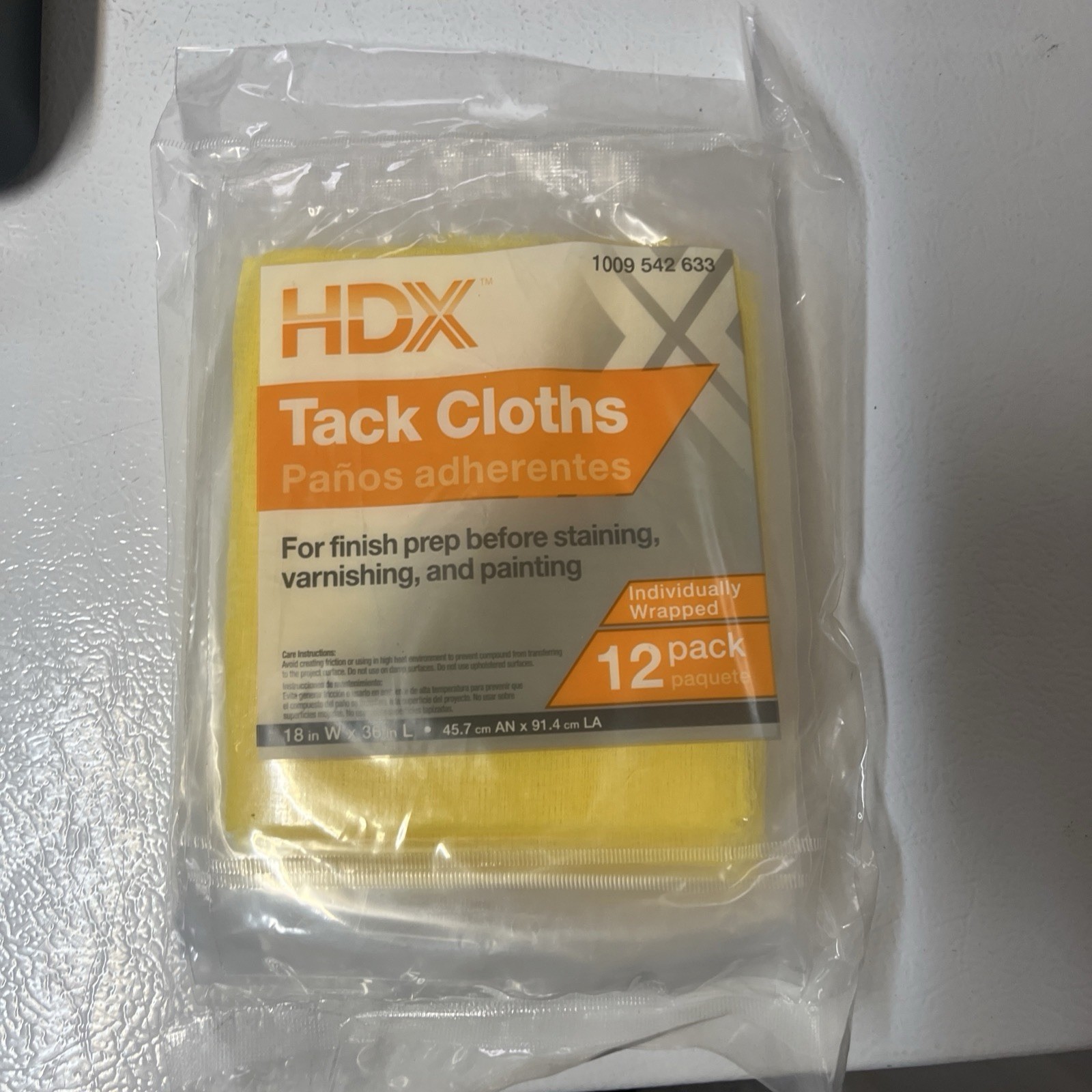 Tack Cloths (144 Cloths) HDX Individually Wrapped 18”x36” -New! Free Shipping