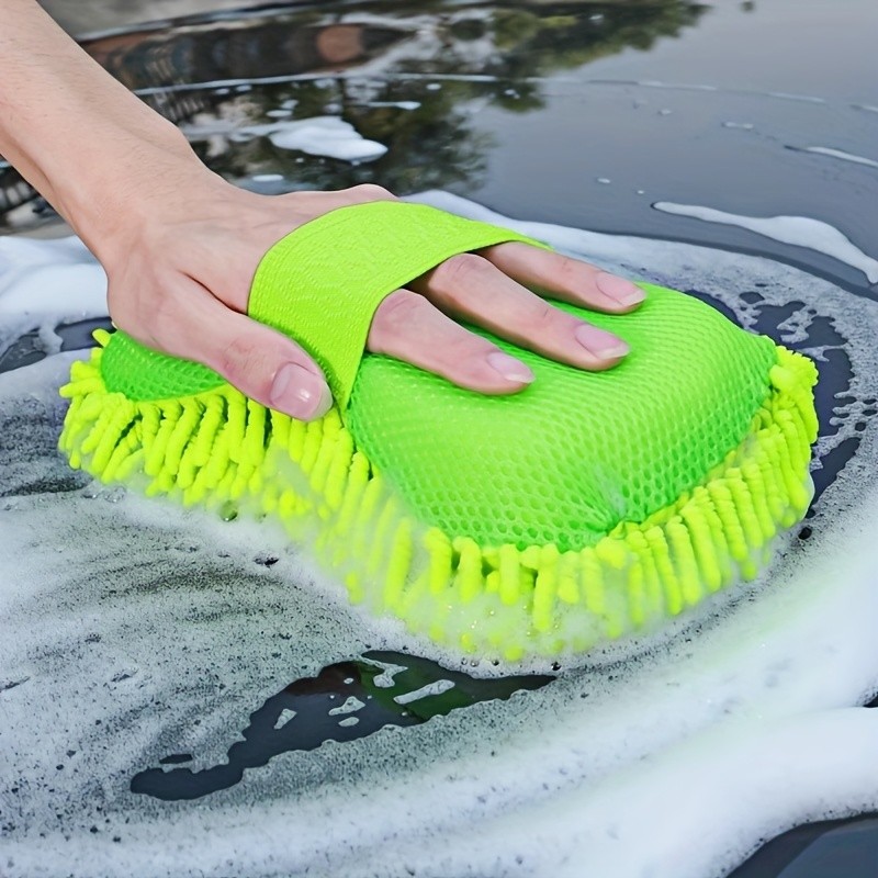 Chenille Car Wash Sponge – Easy-Grip for Vehicle Cleaning & Detailing