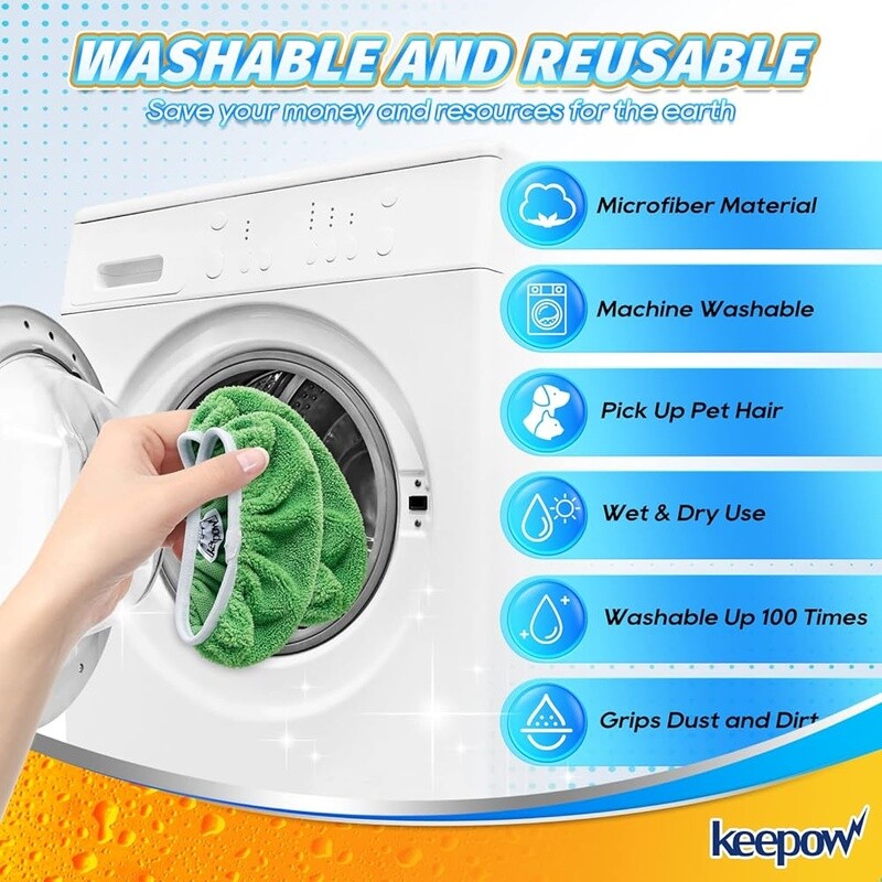 Microfiber Mop Pads Swiffer Mop Reusable Washable Wet Dry Cleaning 2 Pack New