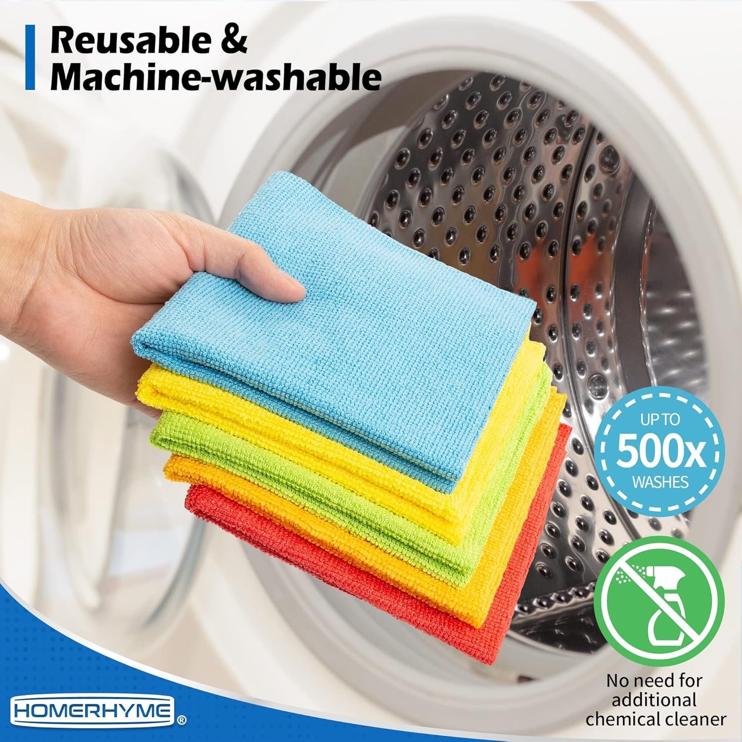 Ultra Soft Lint-Free Microfiber Cleaning Rags 100 Count for All-Purpose Use