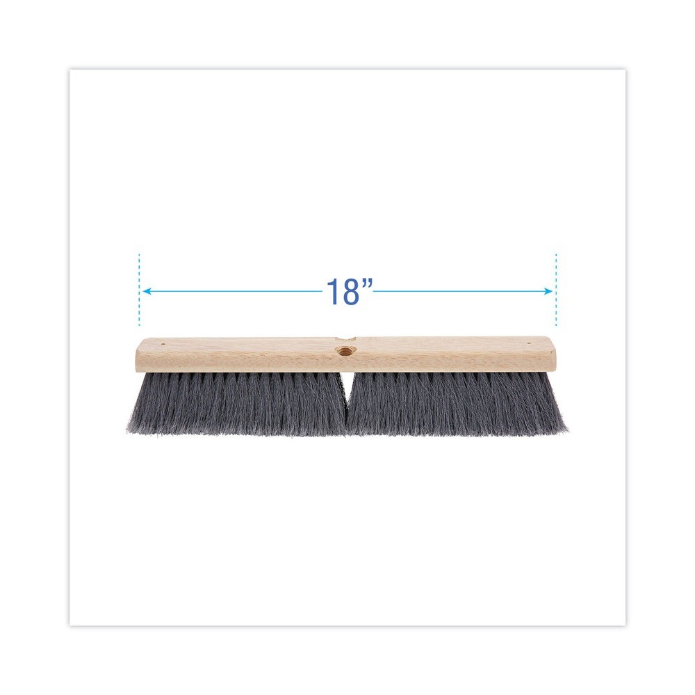 Boardwalk 20418 3″ Flagged Polypropylene Bristles 18″ Brush Floor Brush Head New