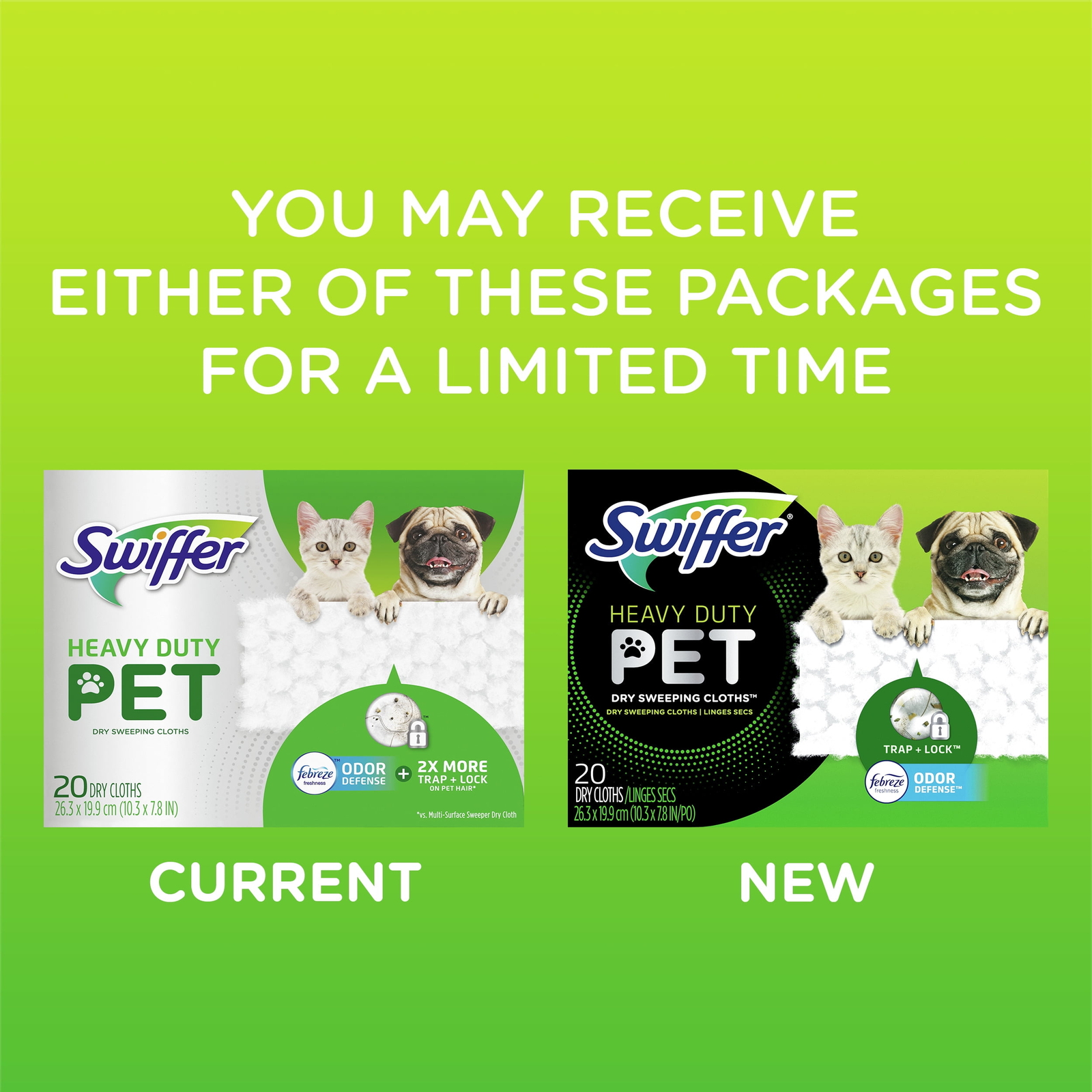 Swiffer Sweeper Pet Heavy Duty Dry Multi-Surface Cloth Refills Floor Cleaner 20