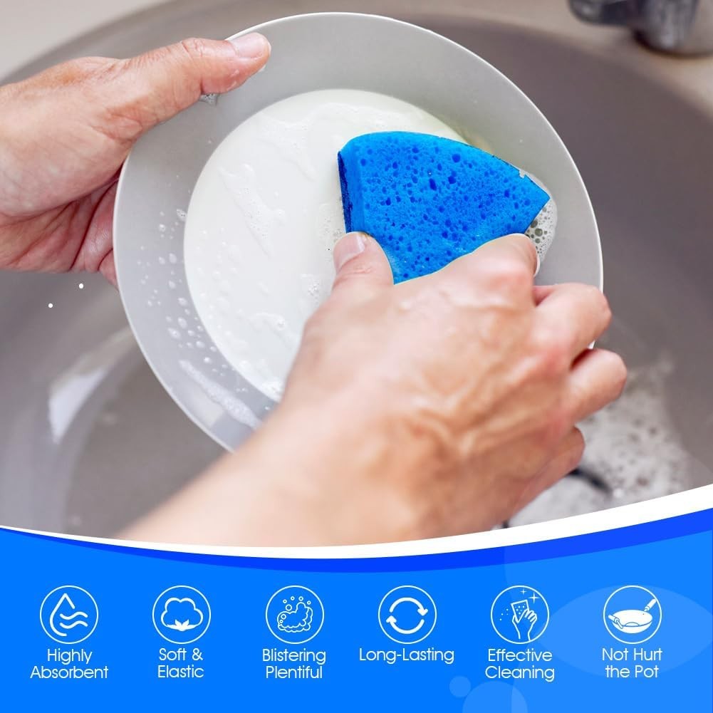 Orighty Scrub Sponges 24 Pack Non Scratch Kitchen Dish Cleaning Dual Side Sponge