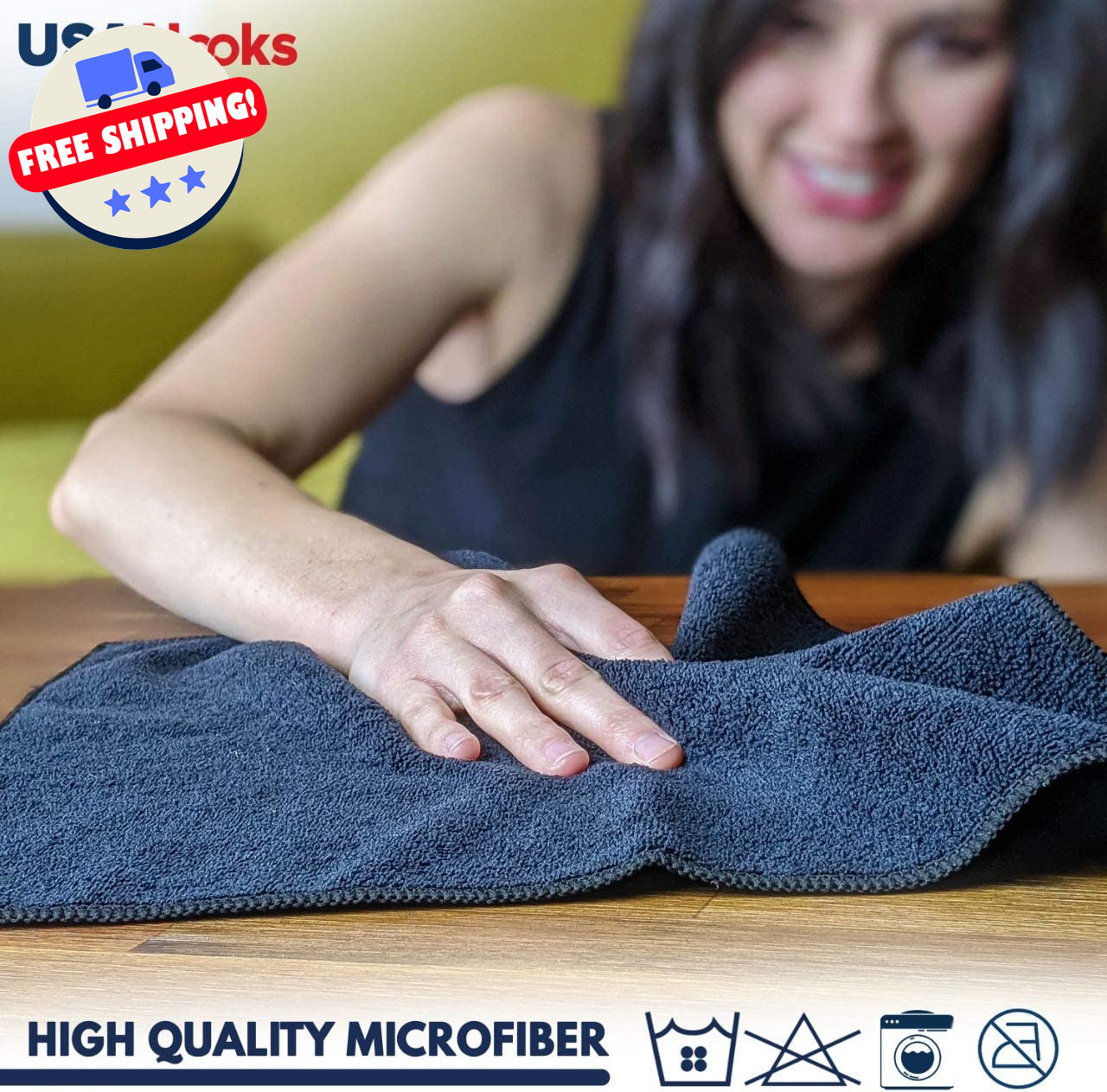 Microfiber Towel Cleaning Cloths 12 Pack Ultra Absorbent Streak-Free 12.5″x12.5″
