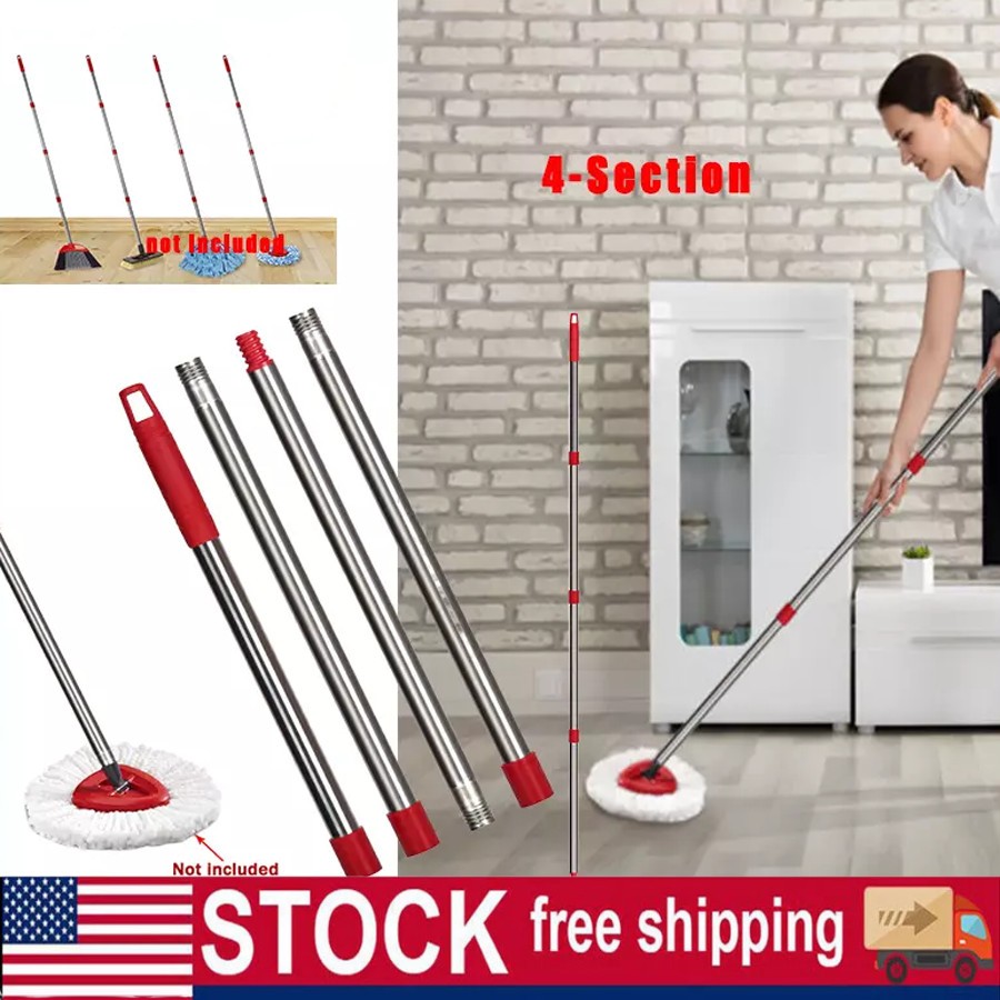 Spin Mop Replacement Handle for O-Cedar, 4-Section 30″ Germany Threaded Joint