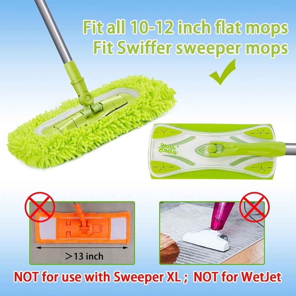 Reusable Dry Sweeping Cloths Microfiber Wet Mop Pads Compatible with Swiffer