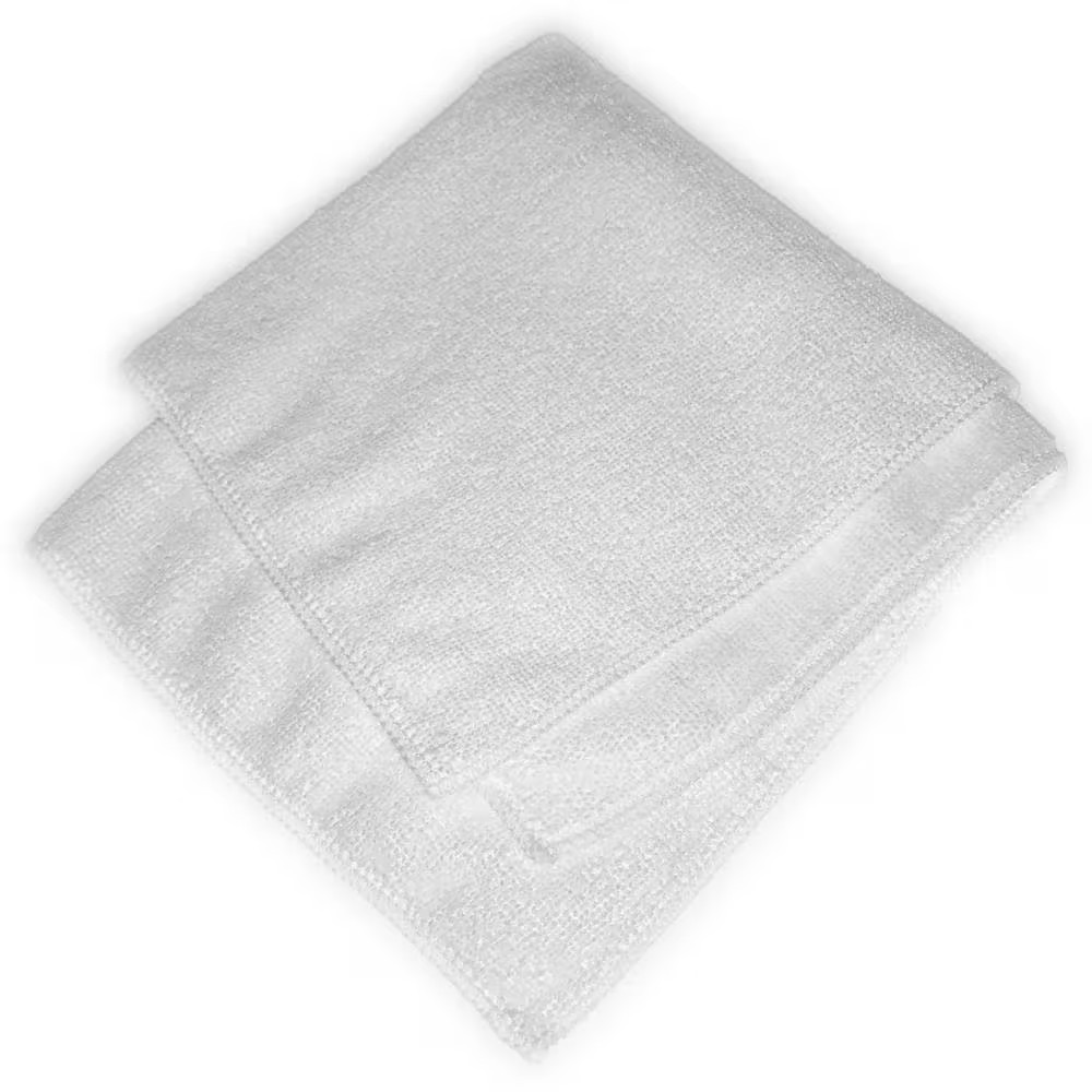 16 In. X 16 In. Terry Cleaning Microfiber Cloth in White (Case of 12)