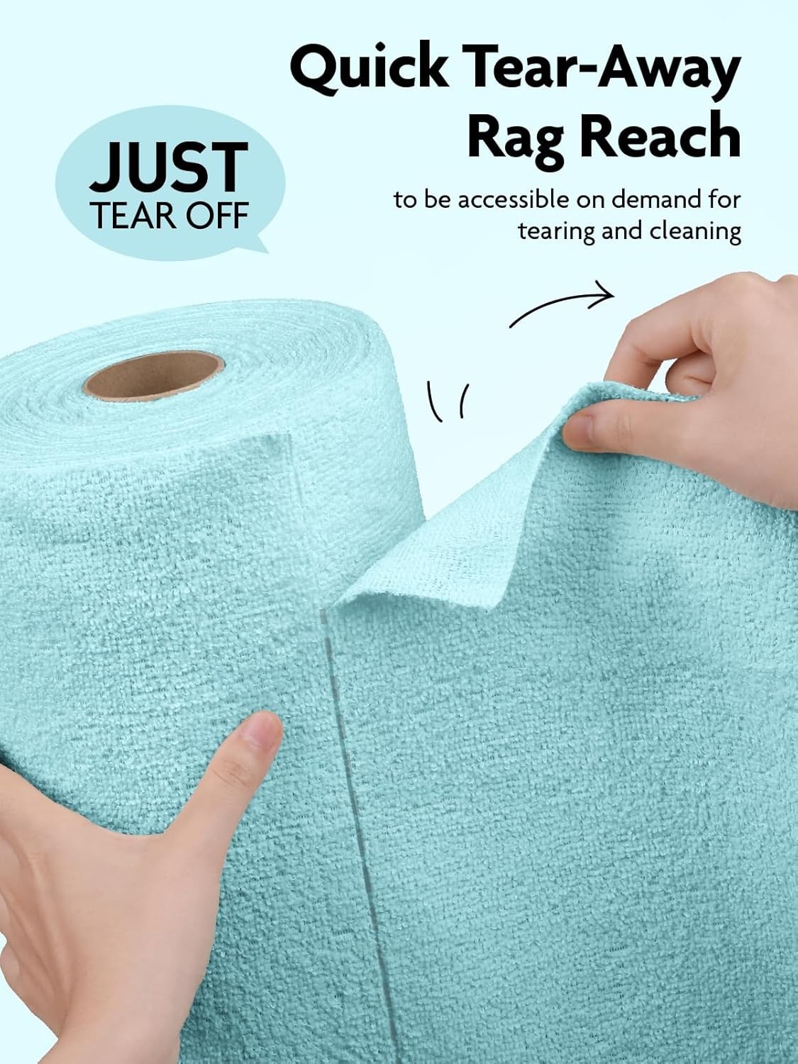 Eco-Friendly 75-Pack Microfiber Cloth Roll 12″ x 12″ – Scratch-Free & Lint-Free