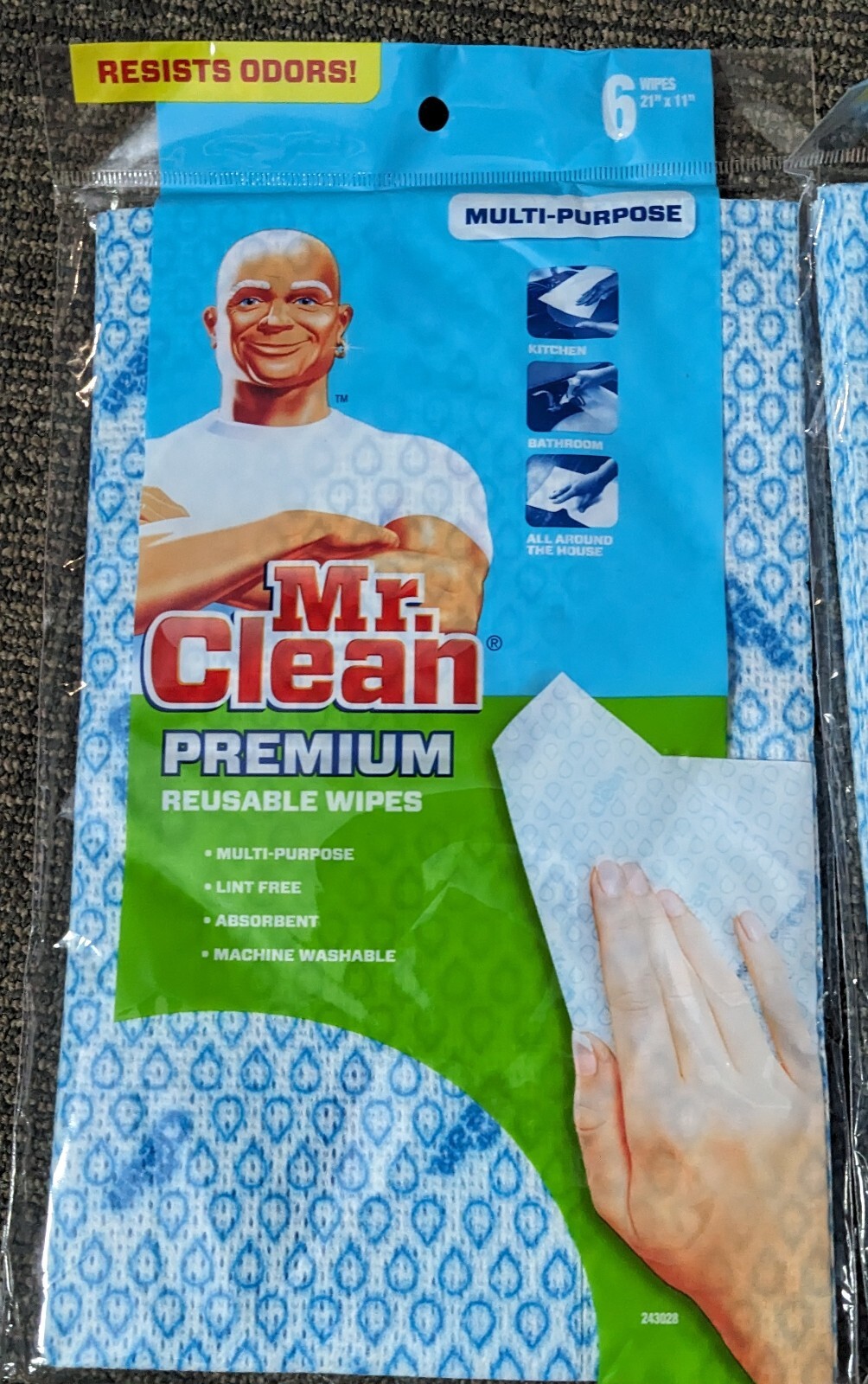 Premium Reusable Cleaning Wipes Mr Clean 18 Total Resists Odors 2016