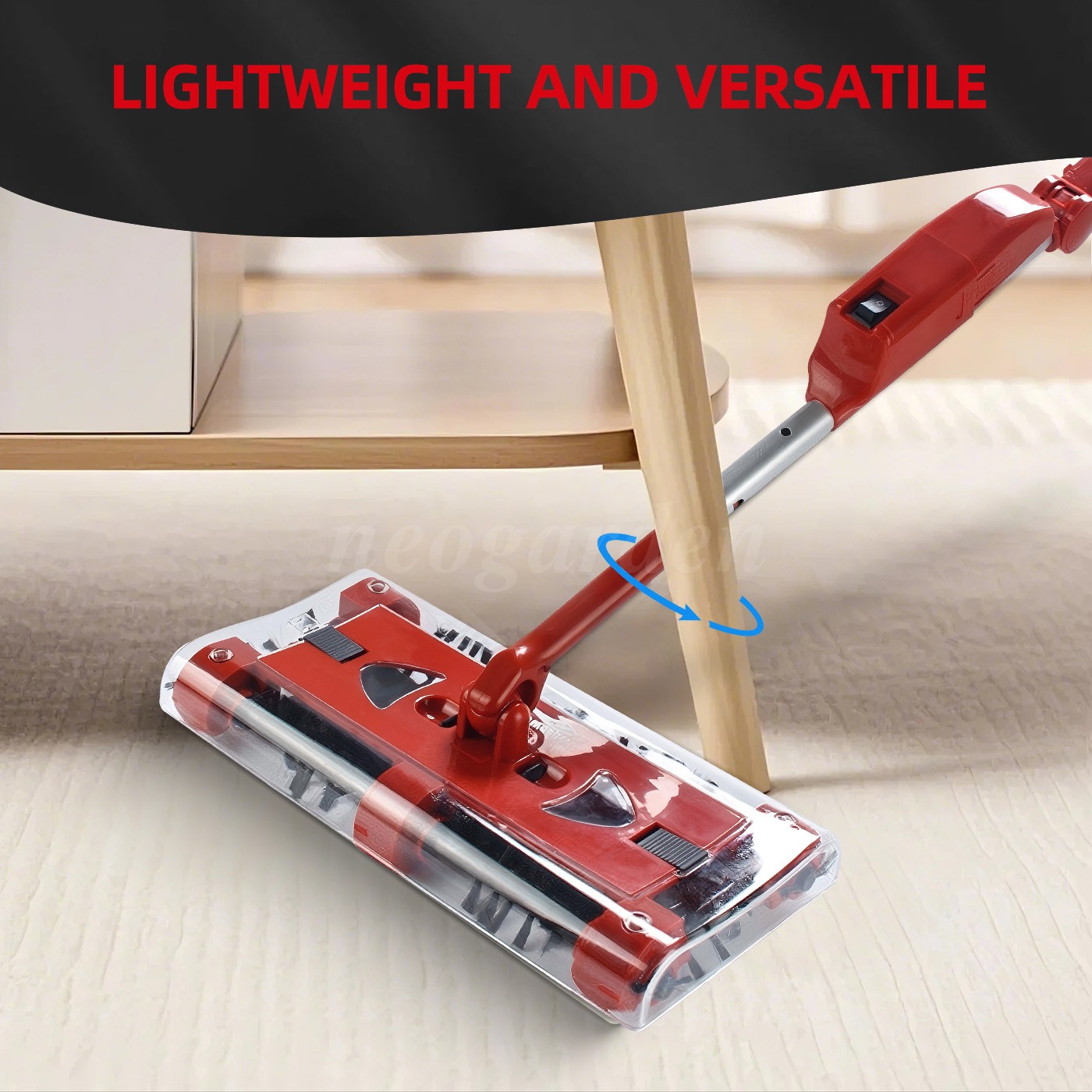 Cordless floor sweeper 45″ rechargeable floor and carpet sweeper Vacuum Cleaner