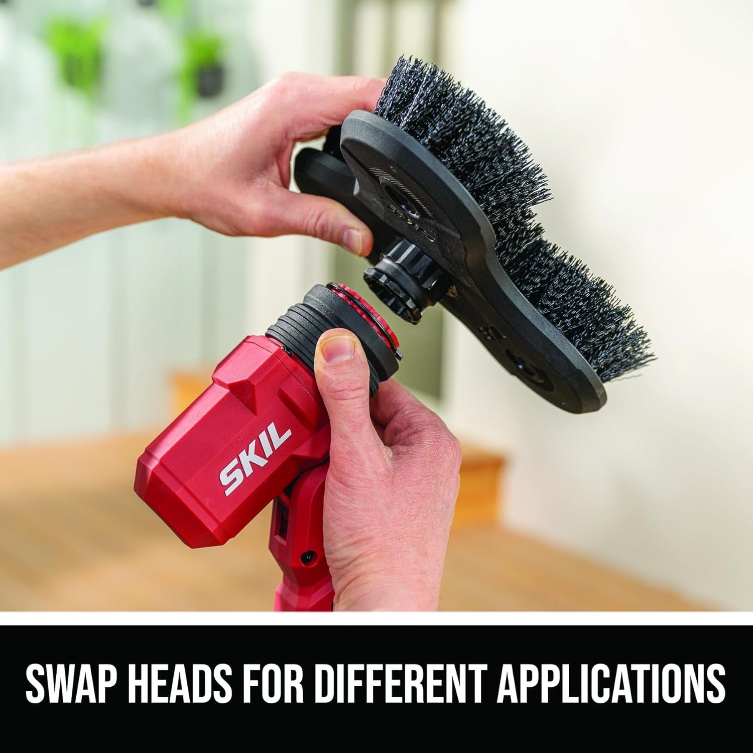 20V Cordless Power Scrubber with Interchangeable Brushes for Effective Cleaning