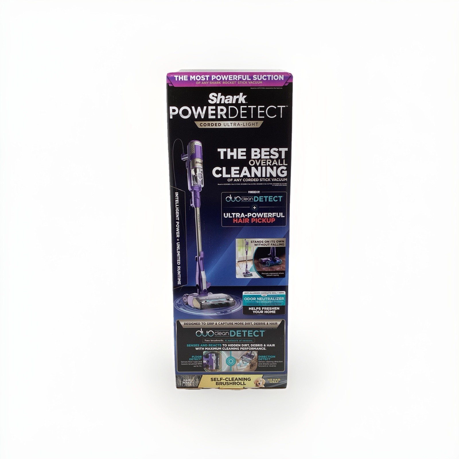Shark Powerdetect Corded Stick Vacuum W/ DuoClean Detect, HZ4002 H0, New